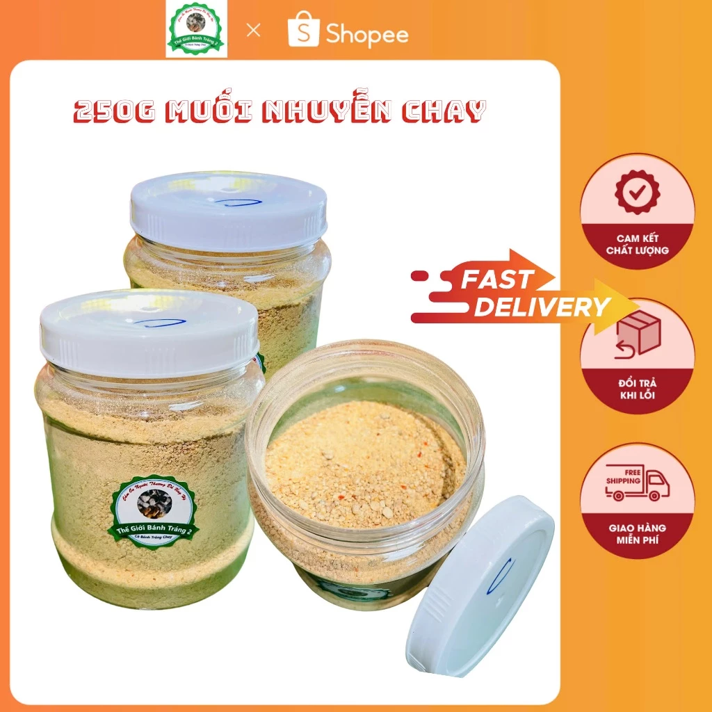 Muối nhuyễn Tây Ninh siêu ngon hủ 250gr ăn chay được