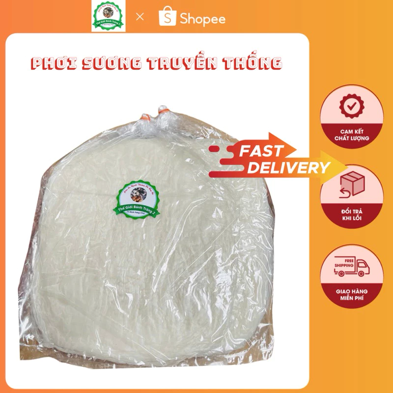 (Có quà!) 1kg bánh tráng phơi sương đặc sản Tây Ninh tặng hủ muối ngon !